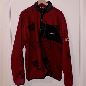 Primitive x Naruto Shippuden II Akatsuki Burgundy Fleece Zip Up Jacket / XL